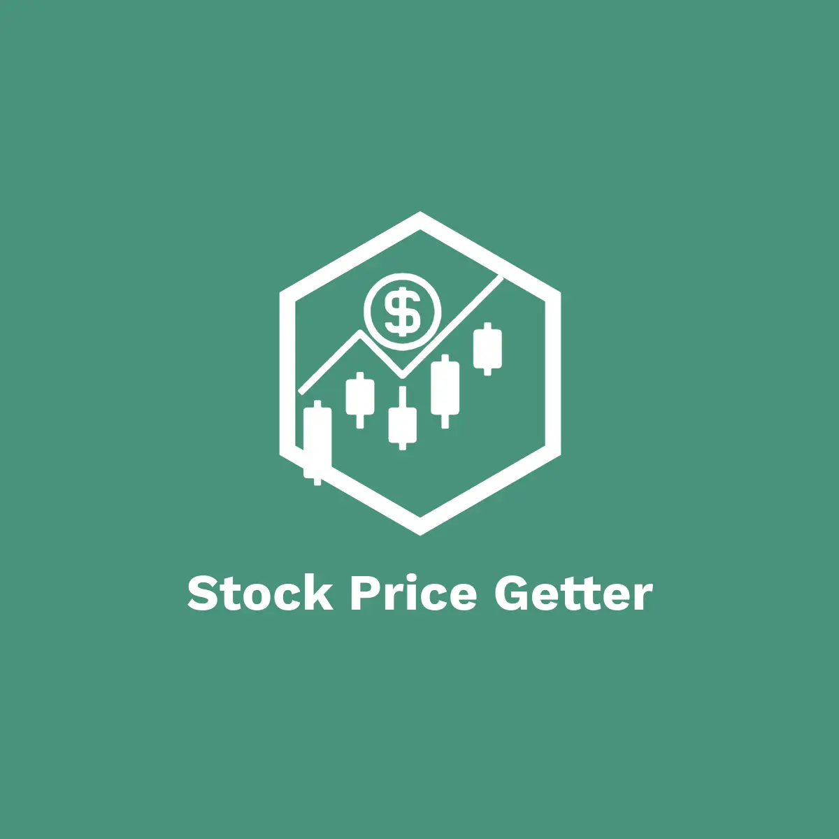 Logo of stock price getter with a candle bars